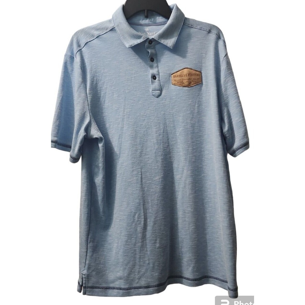 Nat Nast Lexington‎ BBQ Festival Polo Shirt Short Sleeve Blue Mens